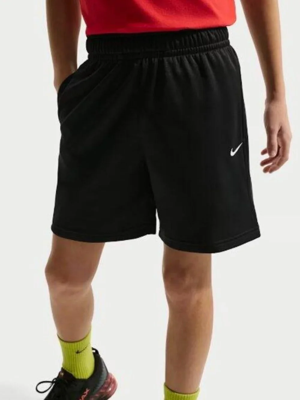 Nike Sportswear Big Kids' Tracksuit Shorts Set Black/White Medium NWT